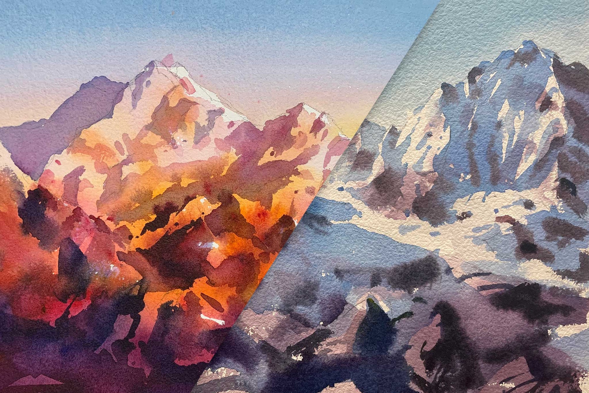 Two Small Mountain Paintings