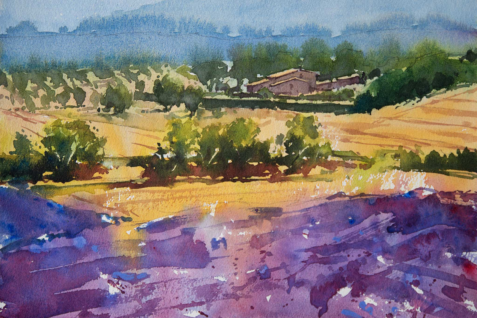 French Landscape - Creating Depth & Mark Making