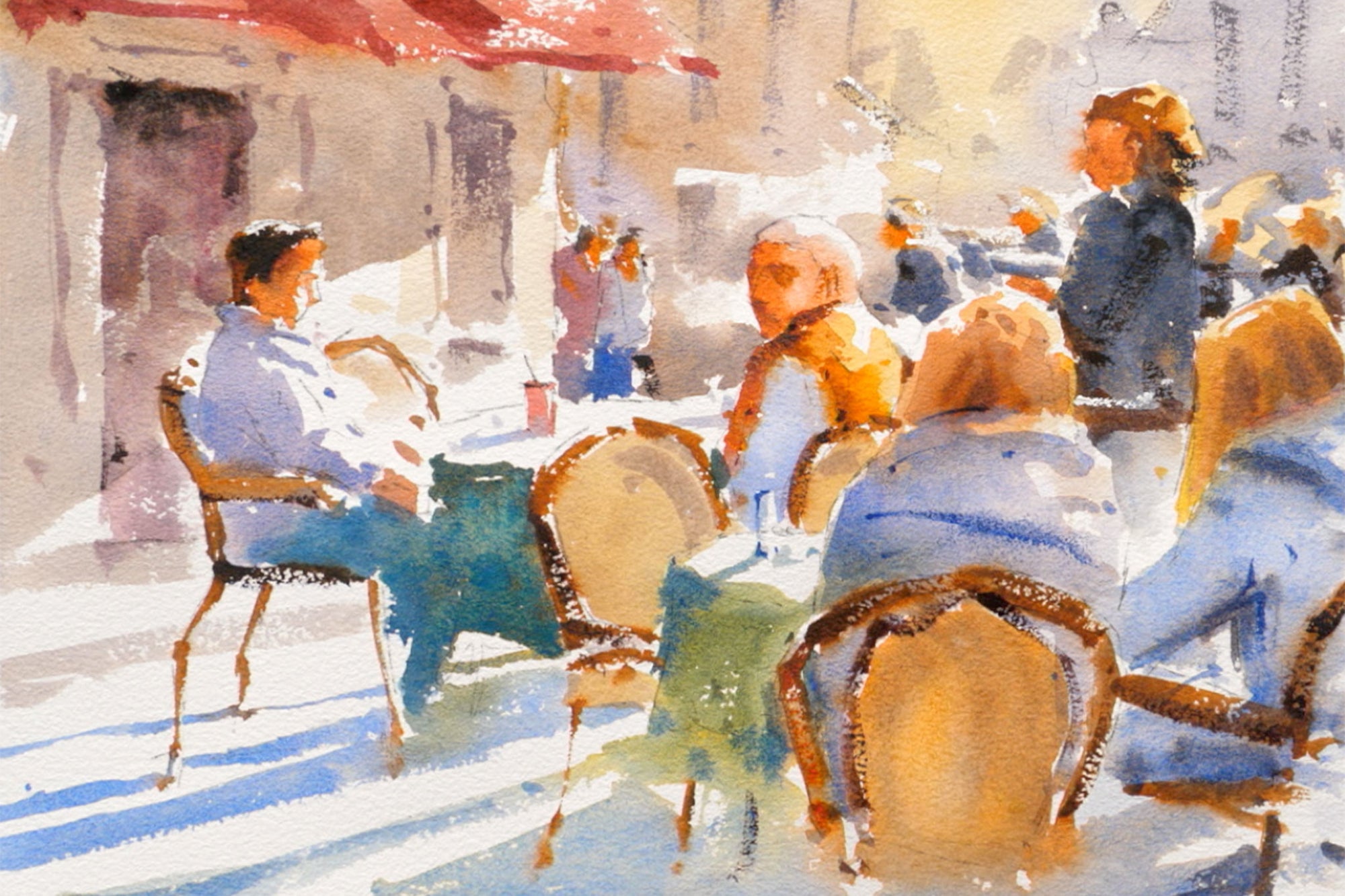 Sunlit Cafe Scene - Single Wash Freshness