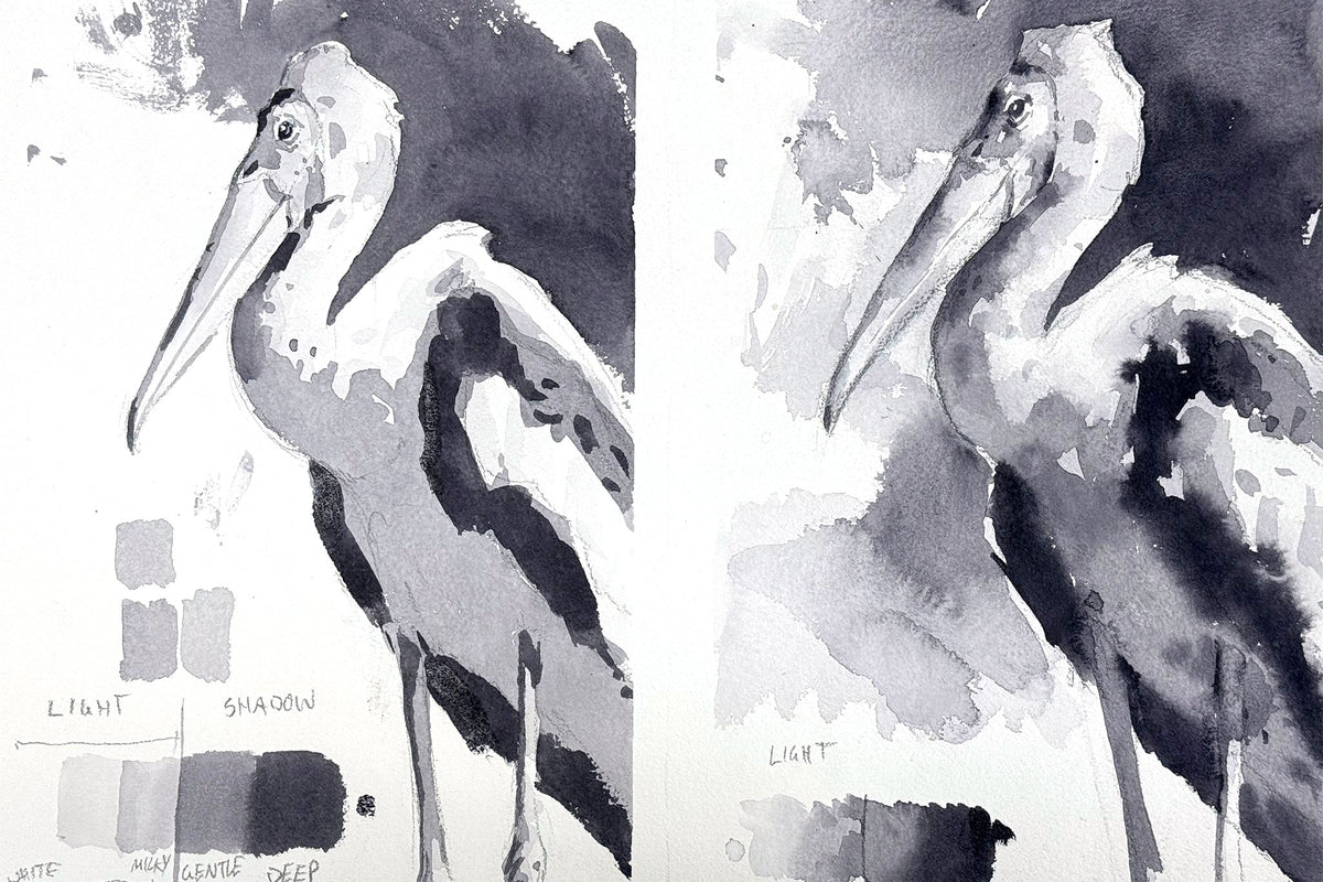 Tonal Stork - Simple Tones, Loose Marks - Back to Basics