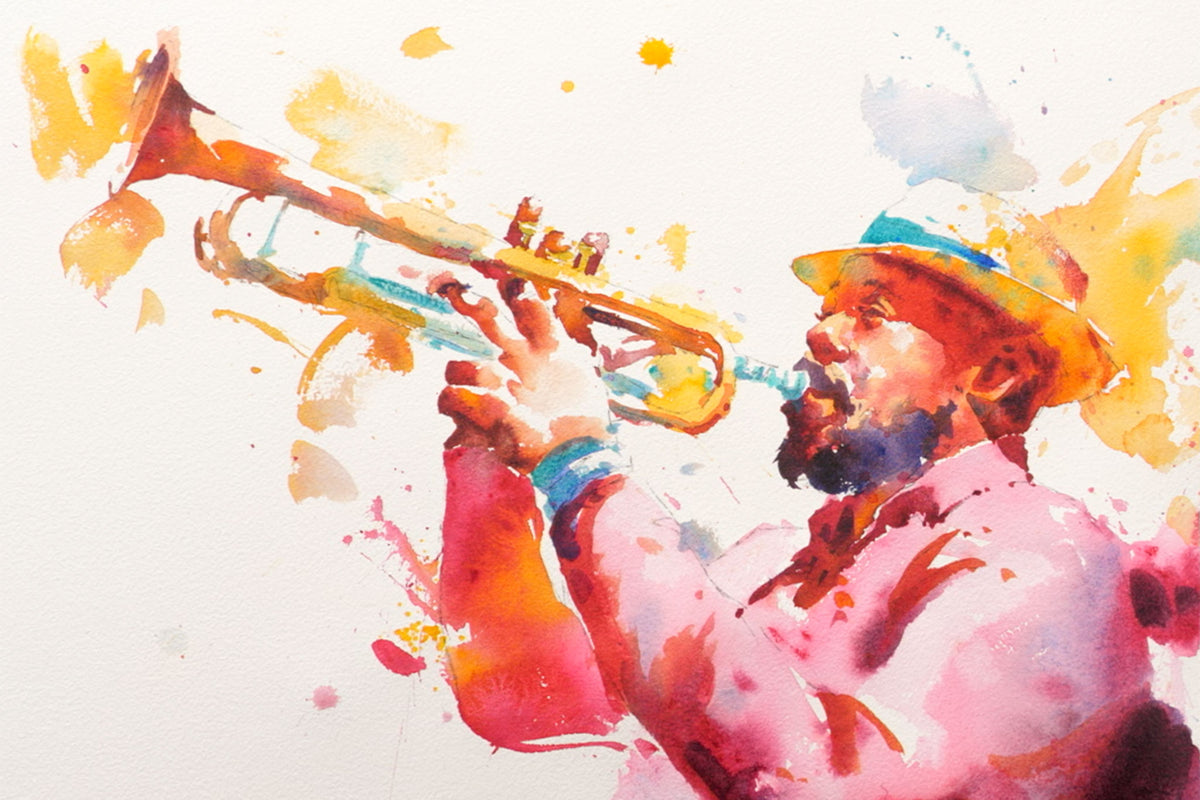 Trumpet Player - Keep It Fresh - Vibrant Variegated Washes!