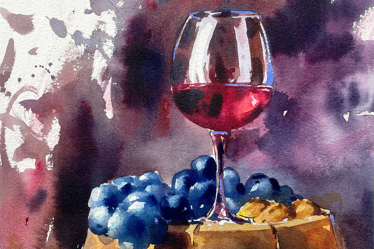 Wine & Grapes - Still Life