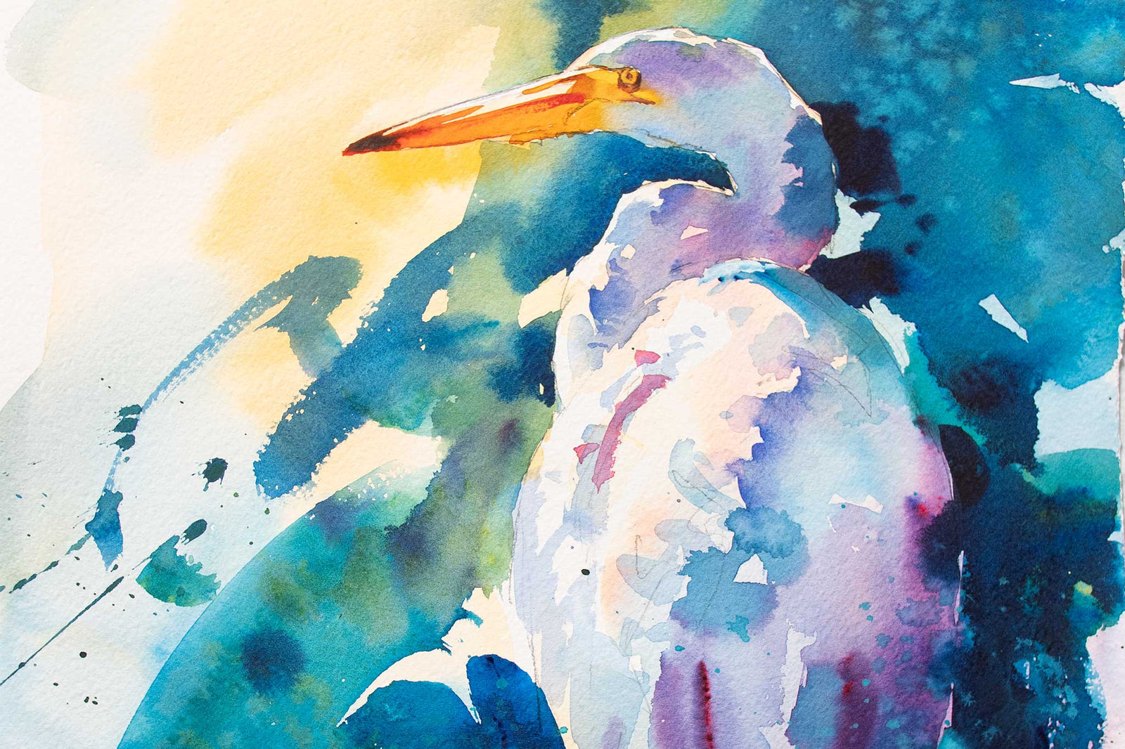 Simple Shapes & Tones - Egret Bird : Preview